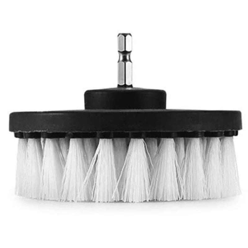 Electric Drill Brush 4 Piece Set  Kitchen Electric White Cleaning Brush